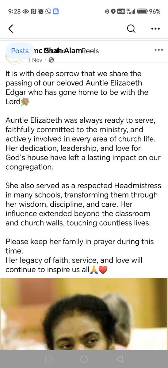 EmeliaEdgar's tweet photo. Thank you ma, for the legacy you left us with. Never fearing death, only always looking forward to your eternal abode. Well done for running your race with excellence and till we meet again, enjoy Heaven! #mom https://t.co/enx7HlXbDz