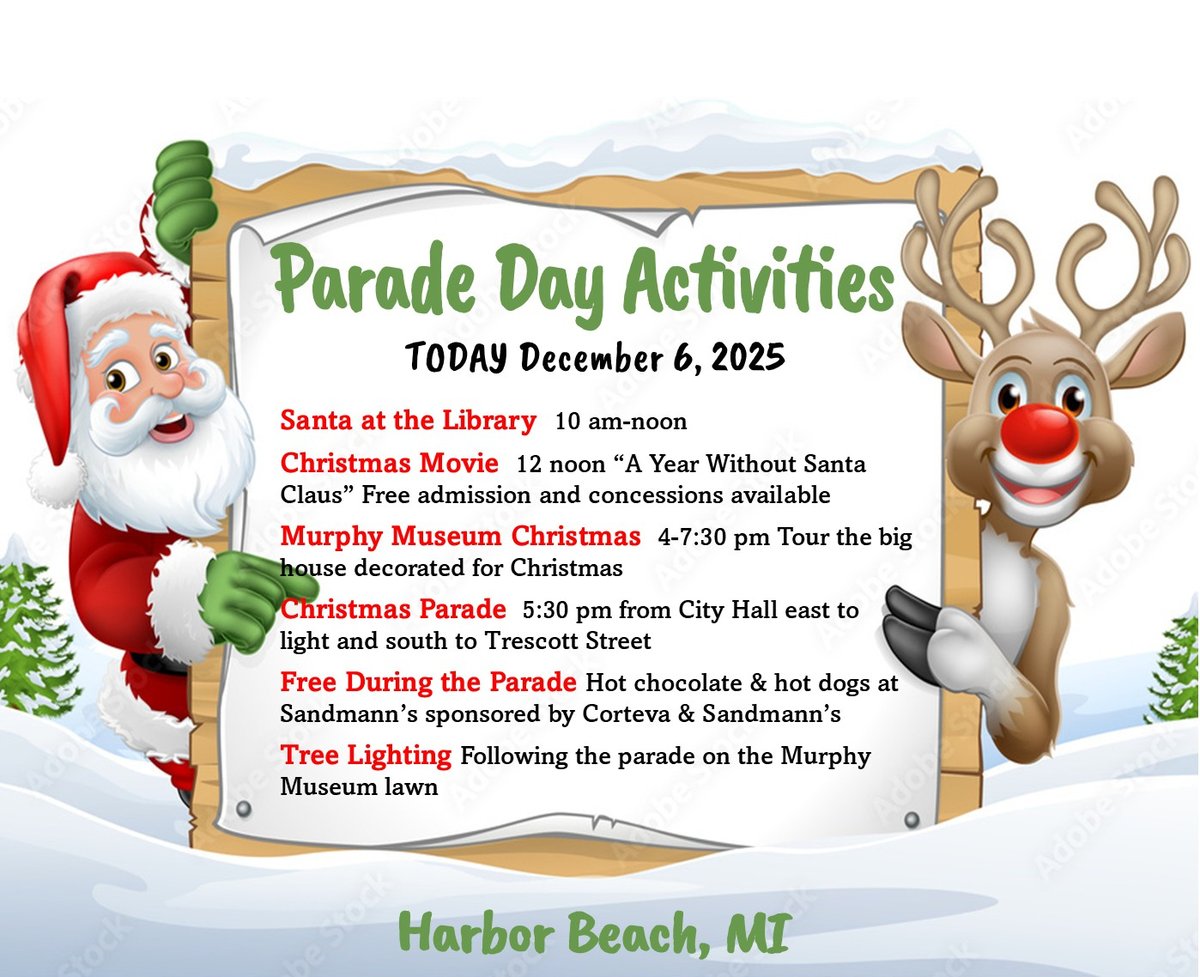 We are looking forward to seeing you in Harbor Beach TODAY for some CHRISTMAS FUN!