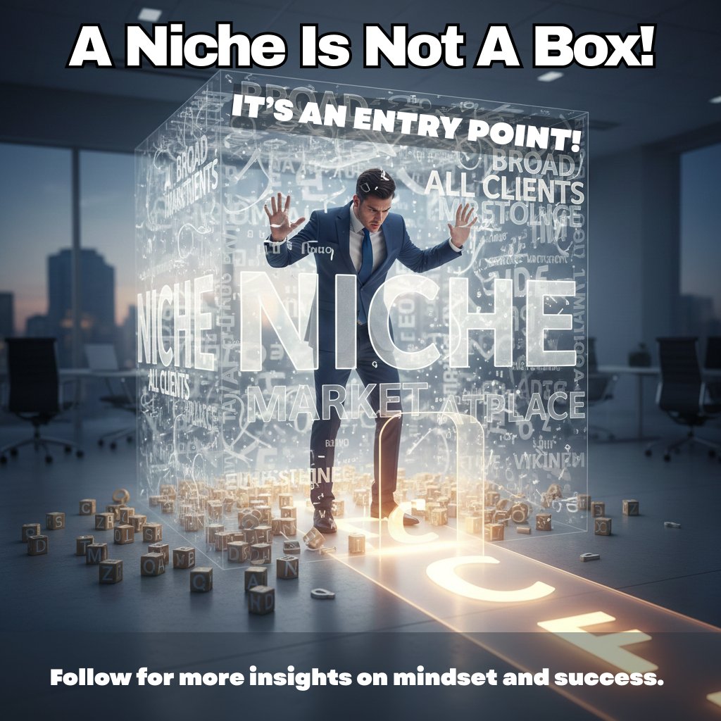 leonware's tweet photo. Your Offer Isn't Too Expensive. It's Too Broad.
Most businesses don't lose buyers on value; they lose them on clarity.

The Niche Misconception: The Full Alphabet (A-Z) vs. A Single Letter. Most experts fear the word niche because they believe it shrinks their product or service into a small box.

In fact, the opposite is true. Your product/service already covers the full alphabet of problems (A through to Z). The buyer, however, is only thinking about one letter. That single, urgent issue is where their attention sits today.

When you promote A through to Z in a single message, you force the buyer to search for their starting point. Most buyers stop right there, not because your message lacks value, but because they cannot see themselves in it. 𝗡𝗶𝗰𝗵𝗶𝗻𝗴 = 𝗧𝗵𝗲 𝗦𝘁𝗮𝗿𝘁𝗶𝗻𝗴 𝗟𝗲𝘁𝘁𝗲𝗿, it is the clear, unambiguous entry point into your full value.

You still deliver the comprehensive A-to-Z solution, but you strategically lead with the part of the alphabet they feel today. Once they enter, say, at Letter C, and achieve a real outcome, they gain trust and are more willing to trust you with the other letters: D, E, and everything else you offer.

𝗞𝗲𝘆 𝗧𝗿𝘂𝘁𝗵𝘀 𝗔𝗯𝗼𝘂𝘁 𝗟𝗼𝘀𝗶𝗻𝗴 𝗕𝘂𝘆𝗲𝗿𝘀:
Remember, you lose buyers when your message solves everything:
So stop communicating everything and start landing something. If they don’t recognise the problem, they won’t buy the solution. Or you’re explaining the solution, and they’re searching for the problem.

his strategy is how you reduce marketing spend, build lifetime customers, and increase value without changing your product or service at all. A Niche Is Not A Box, It’s An Entry Point!

Follow for more insights on mindset and business success.