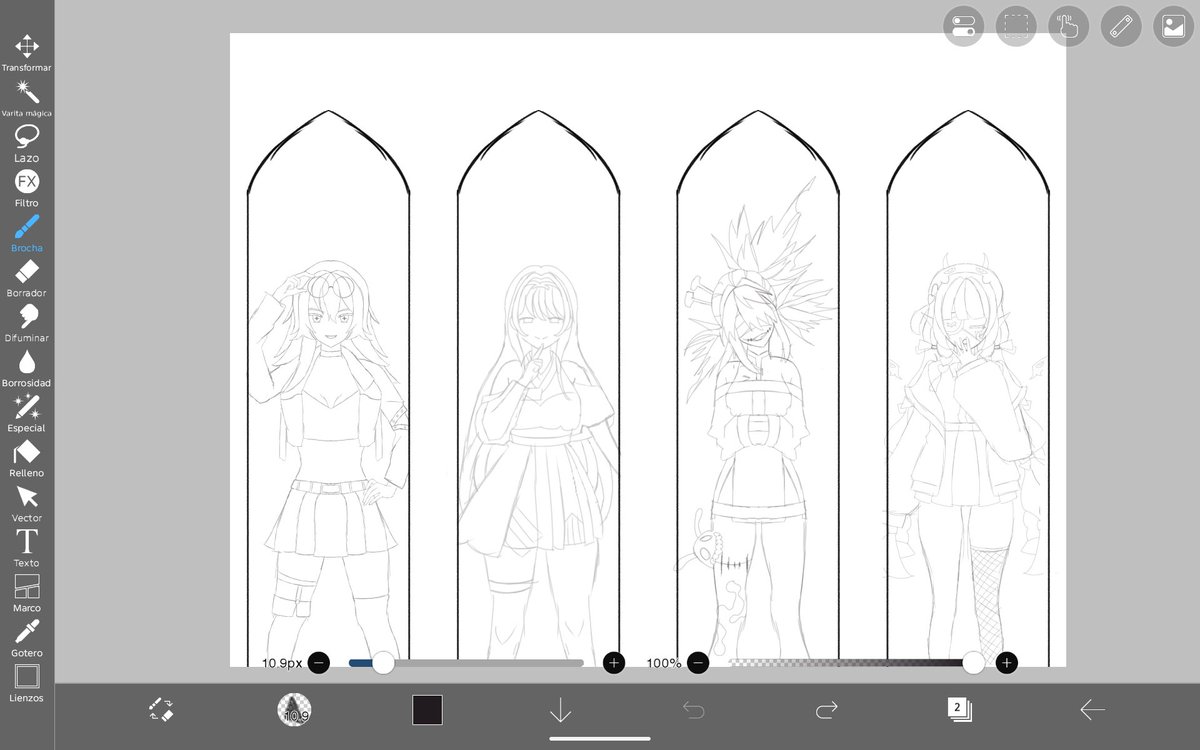 Yumi was one of the first vtubers I've ever did a fanart, I like it so much that I printed it and hang it in my room!

I promise I'll finish this new piece, even if you can't see it, I want the broomates to enjoy it and show how much I've improved since then!🥹

#YumiDarkArts