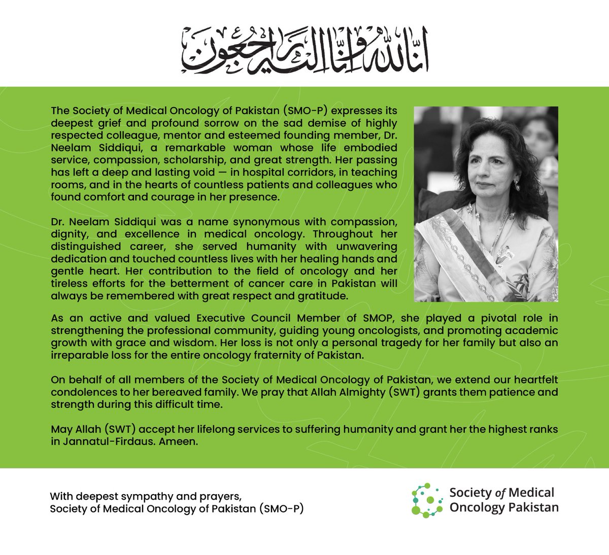 Society of Medical Oncology Pakistan tweet media