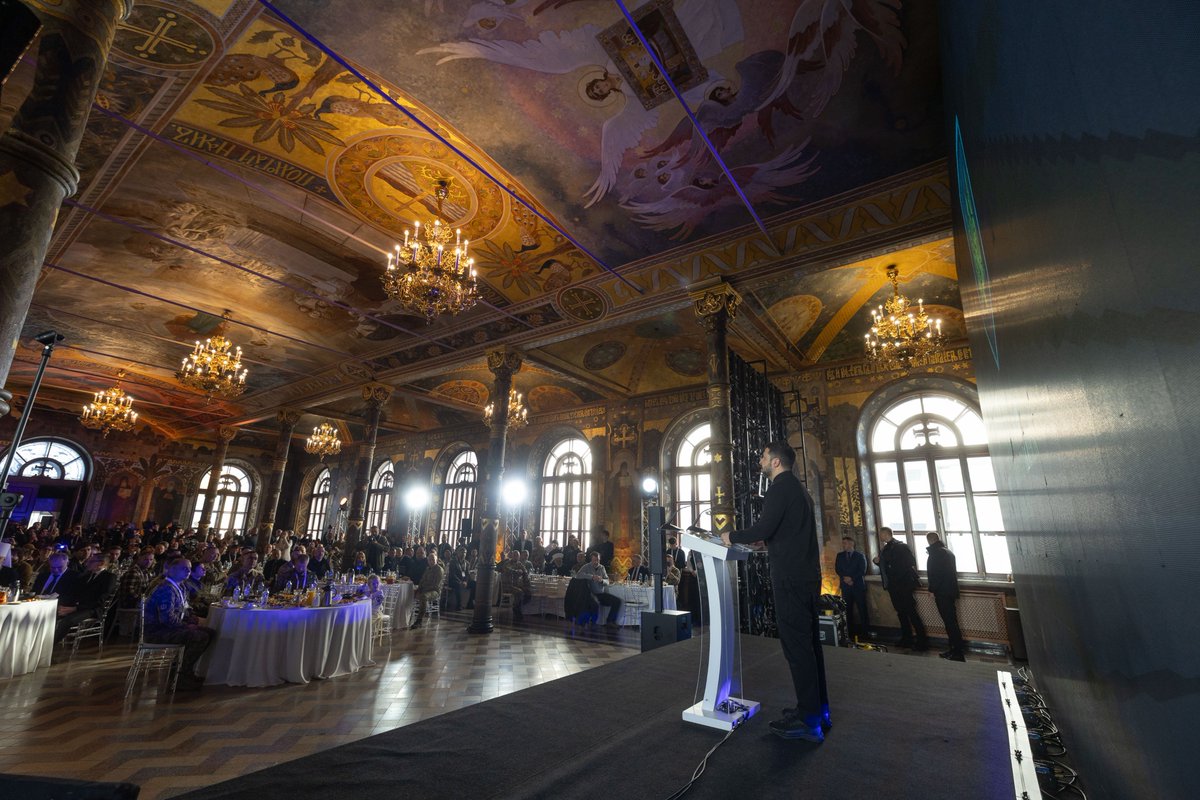 ZelenskyyUa's tweet photo. I addressed the participants of the second-ever military prayer breakfast in Ukraine’s history. Today is a special day for us, one carrying a double significance. Today is the Day of the Armed Forces of Ukraine and Saint Nicholas Day, celebrated on December 6th by Christians across many countries in Europe and around the world.

Together, we will defend our right to live, our God-given land; we will defend our future and a just peace. I am grateful that today, all this will be the subject of far more than one prayer. Thank you for being here, for standing close, and for making this unity palpable.

On this day, I believe that every child in Ukraine will receive what they have long deserved – silence instead of strikes, calm instead of air raid alarms, reliable peace instead of all the evil. Thank you all for your support, for every warm word, and every good deed done for Ukraine.