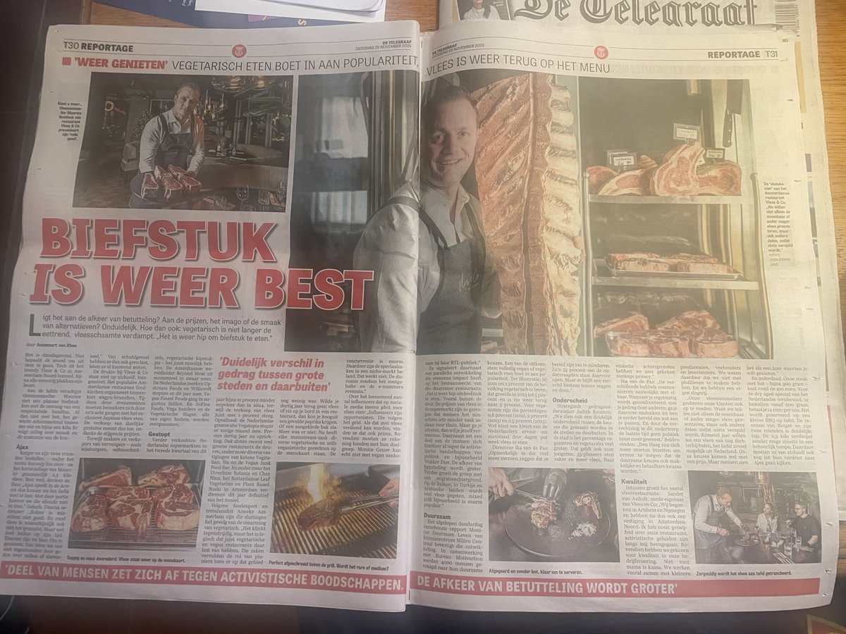 #Slagers en #vleesindustrie plaatsen weer een artikel van Annemart van Rhee in de onpartijdige ⁦<a href="/telegraaf/">De Telegraaf</a>⁩ Is het een #advertentie (wat er niet staat) of is het een serieus #onderzoek geweest. Dan is #bronvermelding wel noodzakelijk. Wat een poppenkast.