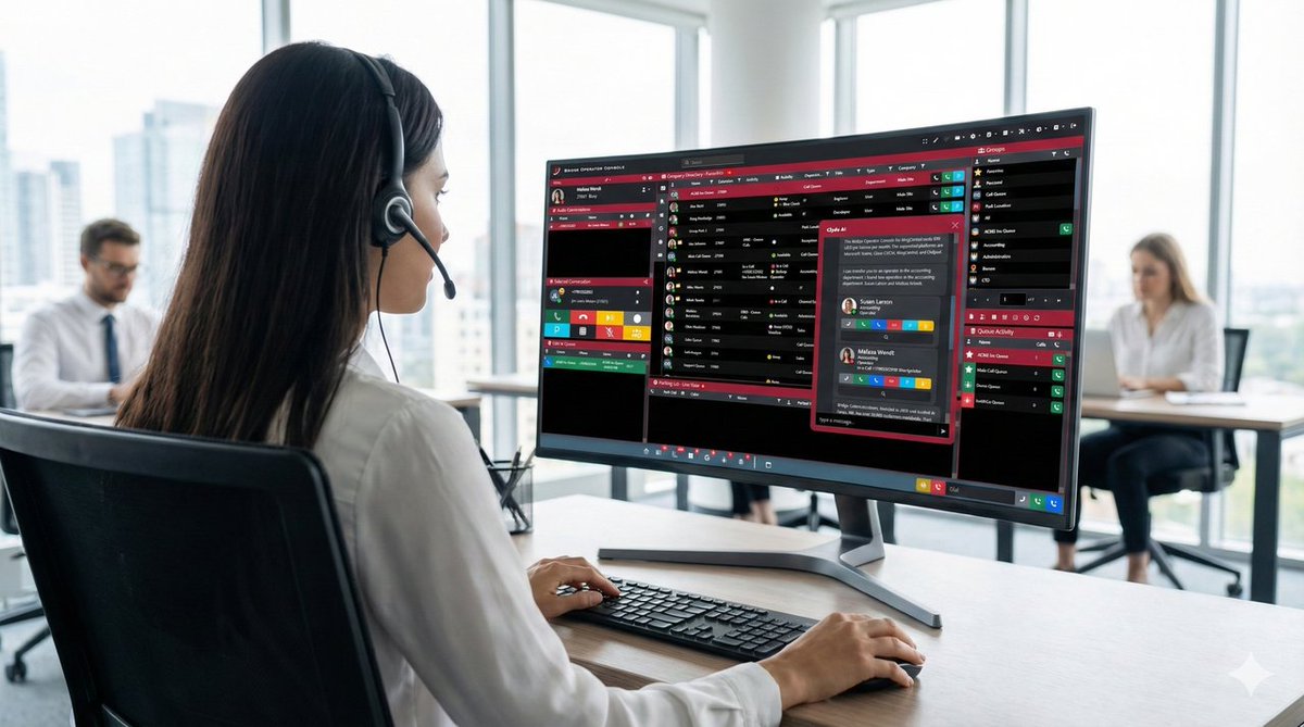 ndbridge's tweet photo. Don't just transfer calls—predict them. Our AI-powered console for RingCentral supercharges your front desk with intelligent routing and Teams presence for happier callers. https://t.co/Lmei3XhzBL
#FutureOfWork #RingCentral #AI #Cylde #Dialpad #RingCent… https://t.co/Lmei3XhzBL https://t.co/YzmUAcDVD3