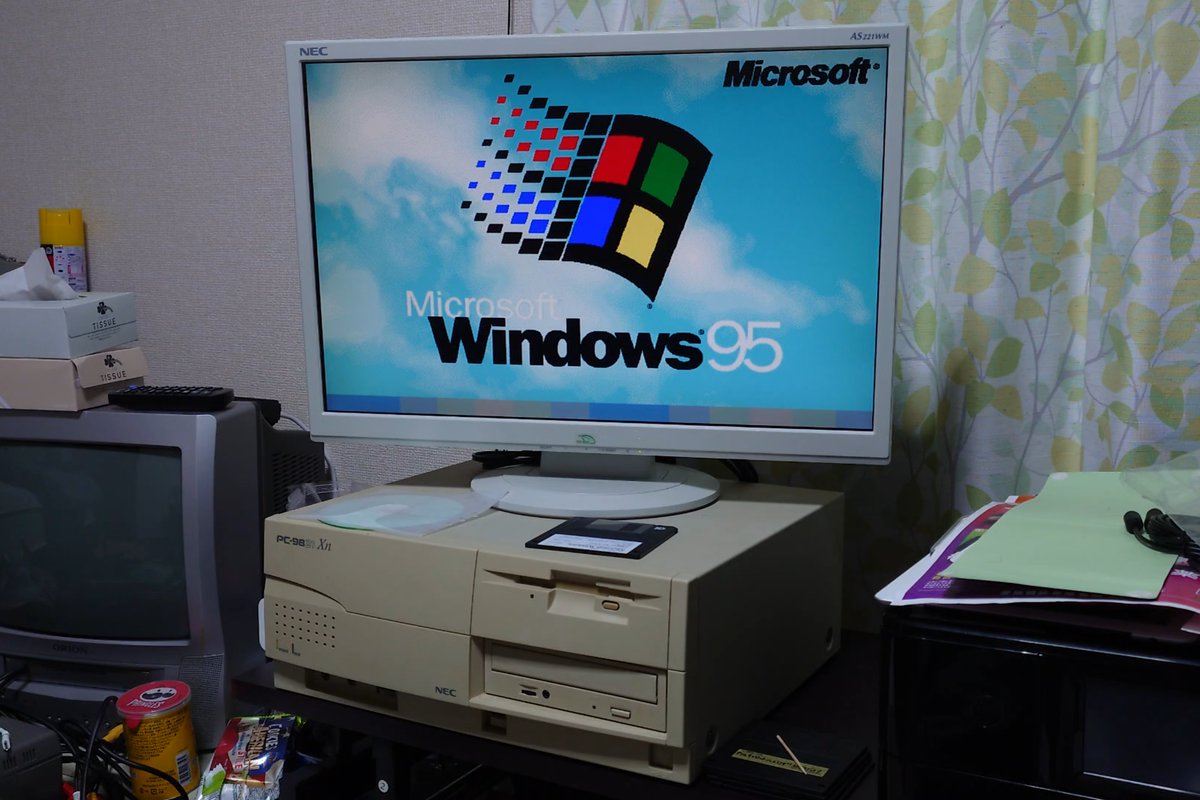 PC-9821XnにWindows95入れてみた！！ 今回はとりあえず本インストール