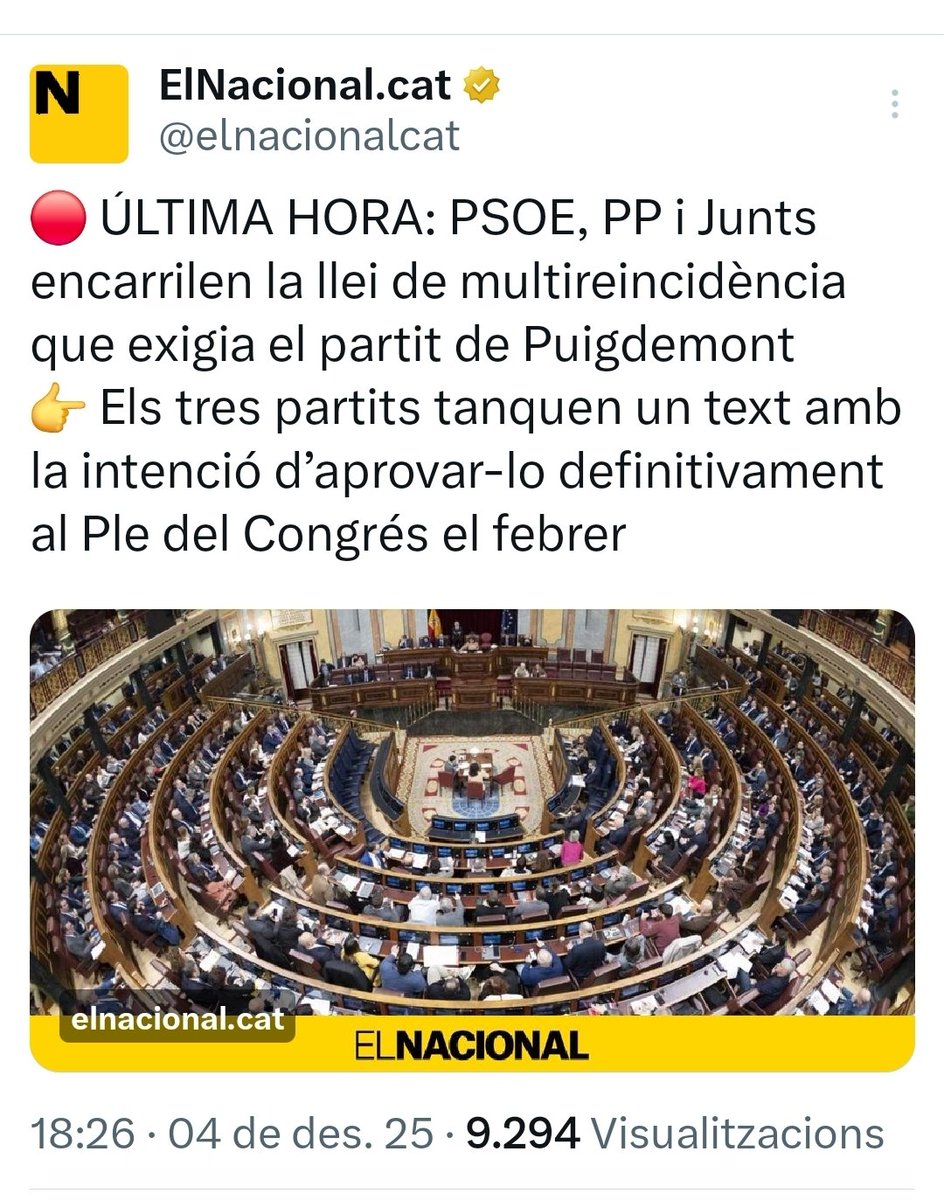 Finalment s'imposa el sentit comú i tira endavant la llei contra la multireincidència. Tot i així, el PSC de SantCugat no va votar-hi a favor al darrer Ple municipal. Pretenen ser un partit d'ordre però no ho són.