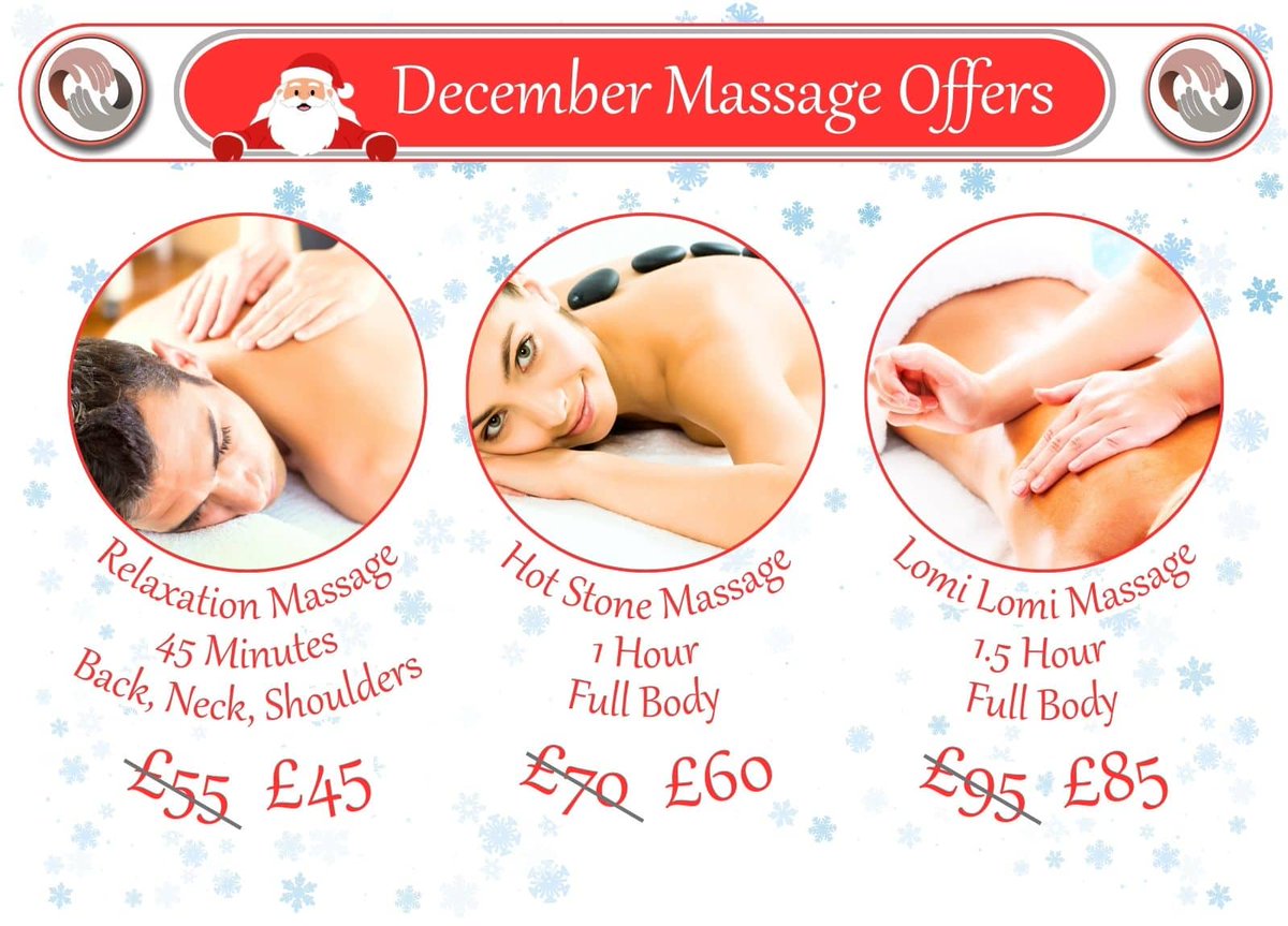 relaxglasgow's tweet photo. 🎄 December Massage Deals at Relax Glasgow!
💆‍♀️ Relaxation 45min £45 (was £55)
🔥 Hot Stone 1hr £60 (was £70)
🌺 Lomi Lomi 1.5hr £85 (was £95)
Book now 👉 https://t.co/zRCSRvttwK

#Glasgow #Massage #Wellness #SelfCare https://t.co/HP0a4i7c9M https://t.co/GqsMC5kFBZ