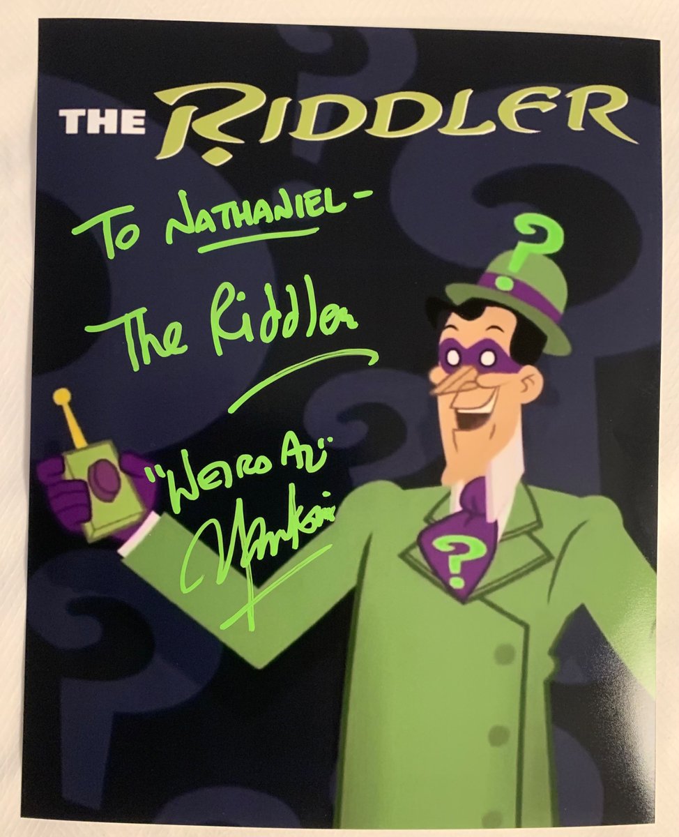 Galaxycon Columbus 2025 Day 1 Haul : 
A The Riddler 8x10 Photo from The Riddler Animated Short signed by Weird Al Yankovic The Voice of The Riddler at GalaxyCon Columbus 
<a href="/JalynSanderson/">Jalyn Sanderson</a> <a href="/DisTrackers/">DisTrackers</a> <a href="/yahiko_mk2/">yahiko.MARKⅡ</a> <a href="/Doogs97x/">Doogs 𒉭</a>