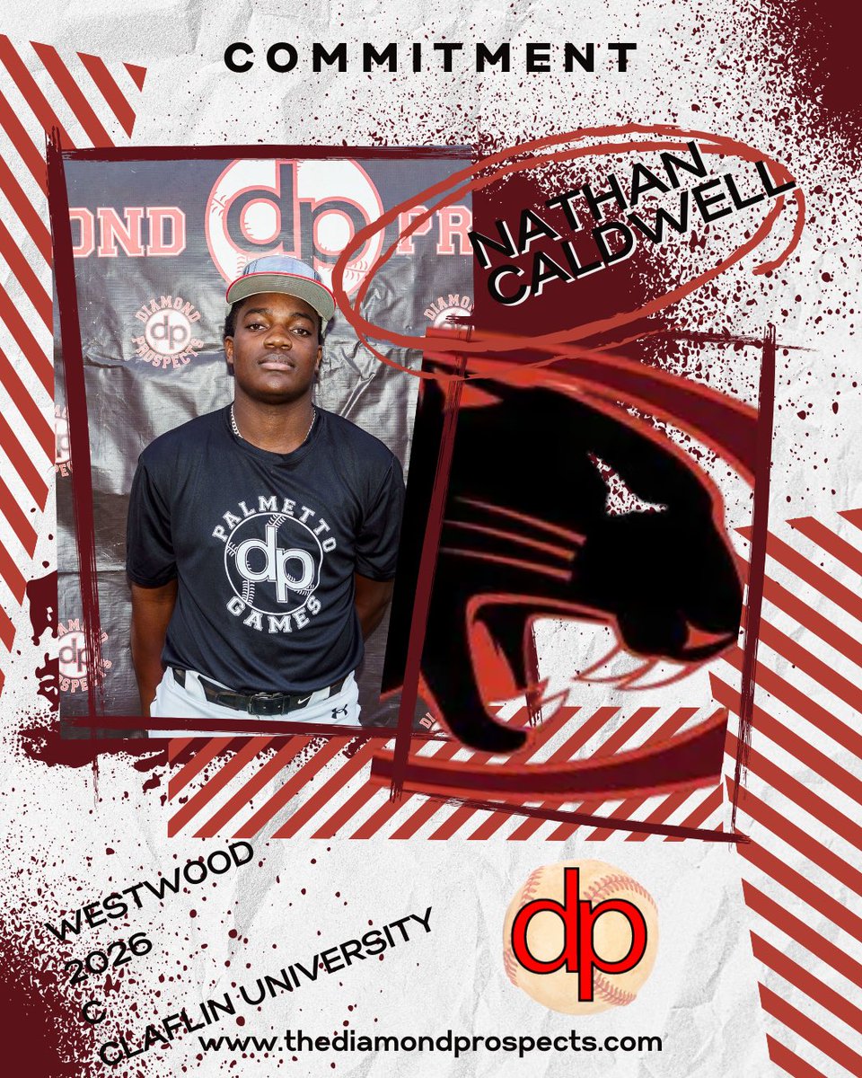 diamondprospect's tweet image. Recently, 2026 C Nathan Caldwell of Westwood HS made a commitment to play college baseball at Claflin University.