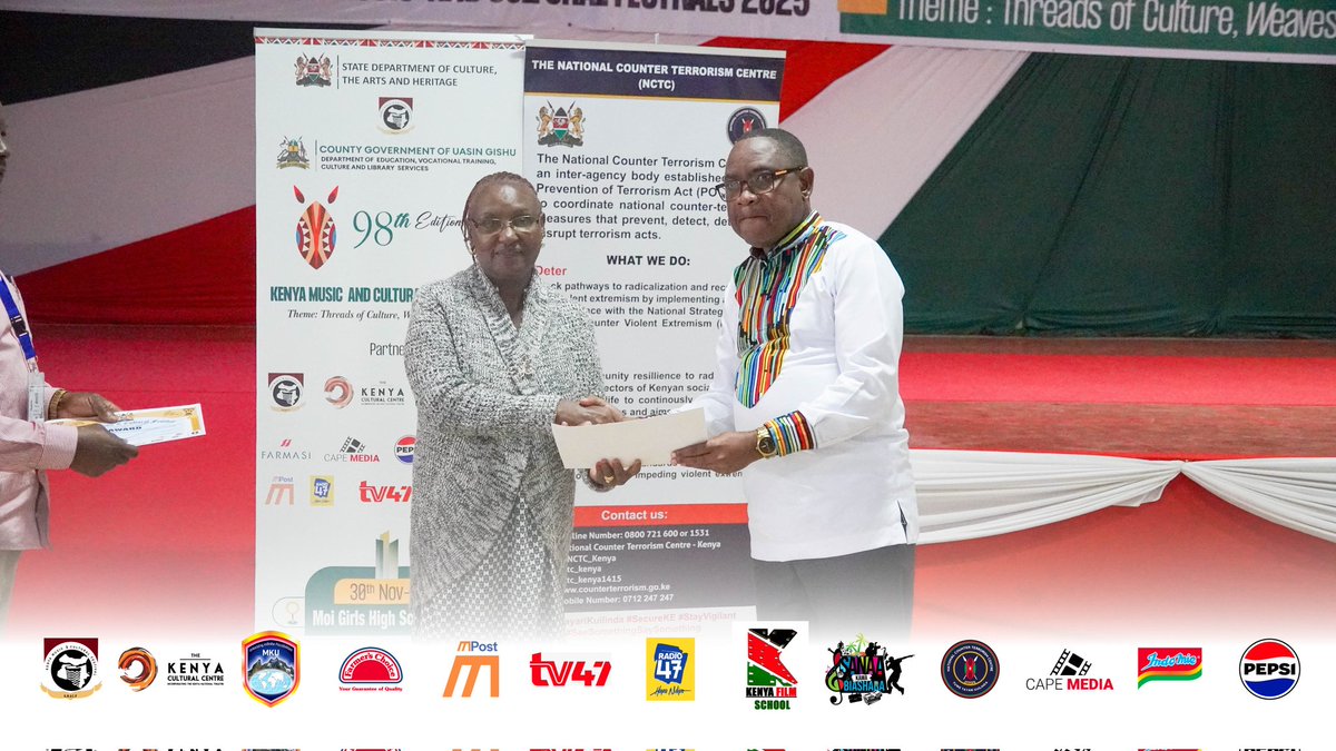 MusicCultural's tweet photo. Trophy time at the 98th KMCF!
After days of intense competition and spectacular performances, teams are now receiving their well-deserved recognition at Moi Girls Eldoret.
We still have more performances ongoing at the Festival
#kmcf
#kmcf2025
#kmcfnautamaduni https://t.co/kJi9KXrMNB