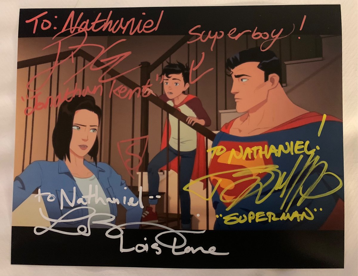 Galaxycon Columbus 2025 Day 1 Haul : 
A Superman Family 8x10 Photo from Batman and Superman: Battle of the Super Sons signed by Travis Willingham Laura Bailey and Jack Dylan Grazer at GalaxyCon Columbus 
<a href="/JalynSanderson/">Jalyn Sanderson</a> <a href="/DisTrackers/">DisTrackers</a>  <a href="/yahiko_mk2/">yahiko.MARKⅡ</a> <a href="/Doogs97x/">Doogs 𒉭</a>