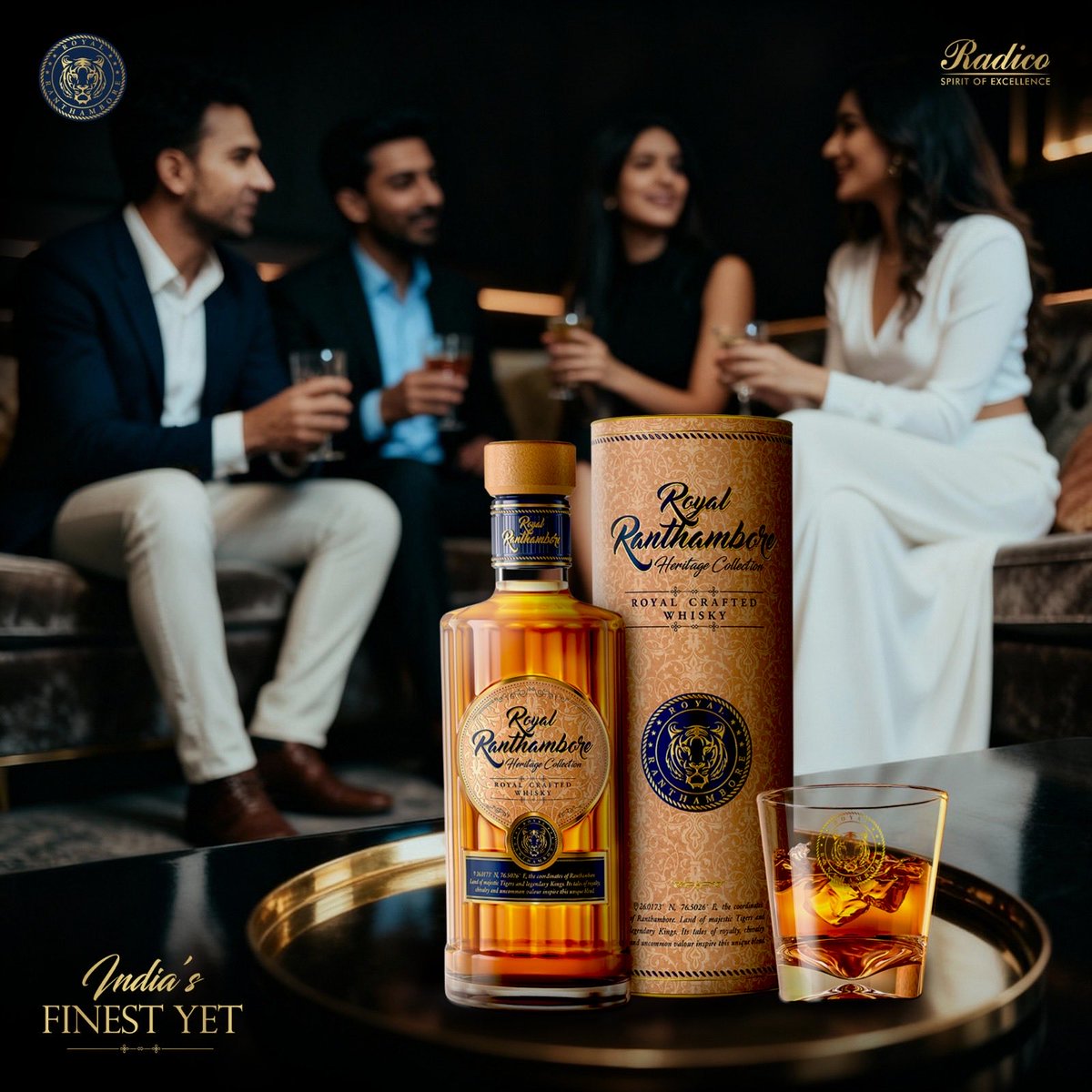 RRanthambore's tweet photo. When the company is right, every moment feels royal. Bring together a blend of good conversations, great memories, and India’s finest in your glass. Let togetherness be the reason to celebrate. 

#Radico #RoyalRanthambore #RoyalBlend #Royalgram #IndiasFinestYet https://t.co/if7Gwh57CW