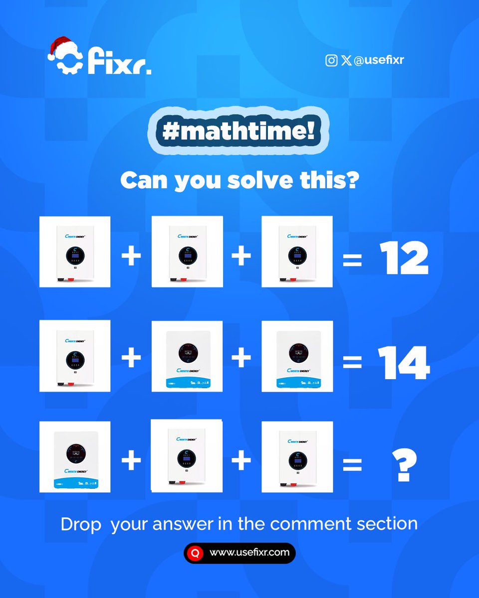 usefixr's tweet photo. Solve the system of equations and drop your answer in the comments. We need to know: What’s the final number? #mathtime #brainteaser #puzzlelover #fixr https://t.co/xYEODfT3zU