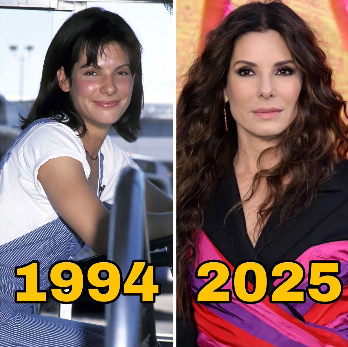 modernhistory's tweet photo. Sandra Bullock Evolution https://t.co/06Un06WVSk
