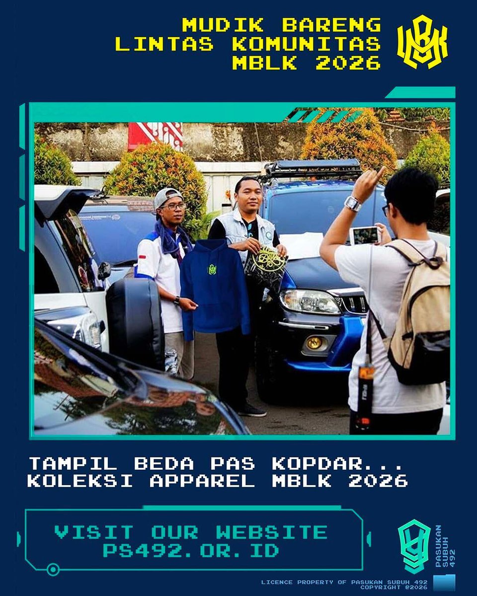 PENGEN TAMPIL BEDA DI TONGKRONGAN

Otomatis kudu koleksi Apparel MBLK karena cuman di juwal setaon sekali dowang.. selain harganya murah tapi kualitasnya bintang limah..

Grab it fast!! visit our website ps492.or.id/order/ for order 

#MBLK26 #NoMudikNoParty #Mudik