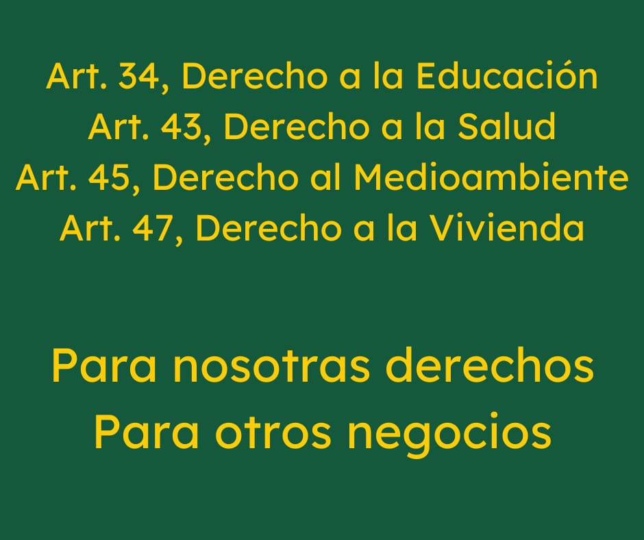Son nuestros DERECHOS no sus negocios.
#PoliticasVerdes