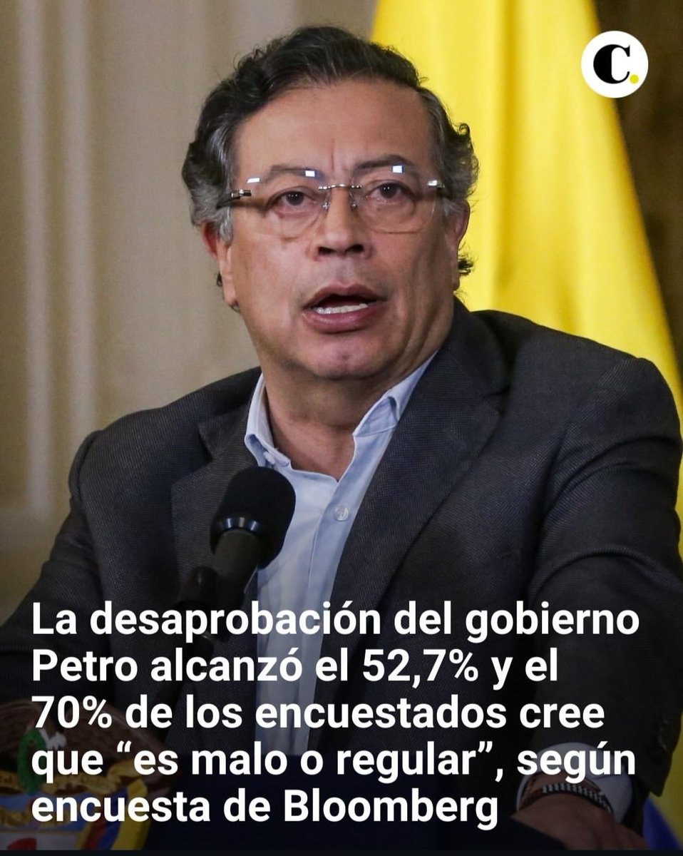 ULTIMA ENCUESTA DA EL 70% DE LOS COLOMBIANOS DICE QUE PETRO ES LO MAS MALO QUE LE A PASADO A COLOMBIA.
