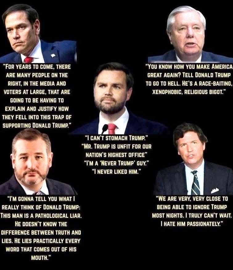 After Trump is gone, one of the things we're going to remember is the cowardice of the people who knew better, but went along anyways.

#ResistTrump