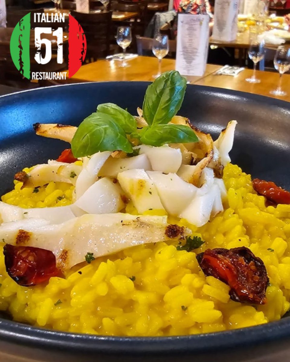 🍴✨ Dive into luxury with our latest culinary masterpiece – introducing the Risotto alla Mimosa with Grilled Fresh Cuttlefish! 🦑🌼 #Liverpool