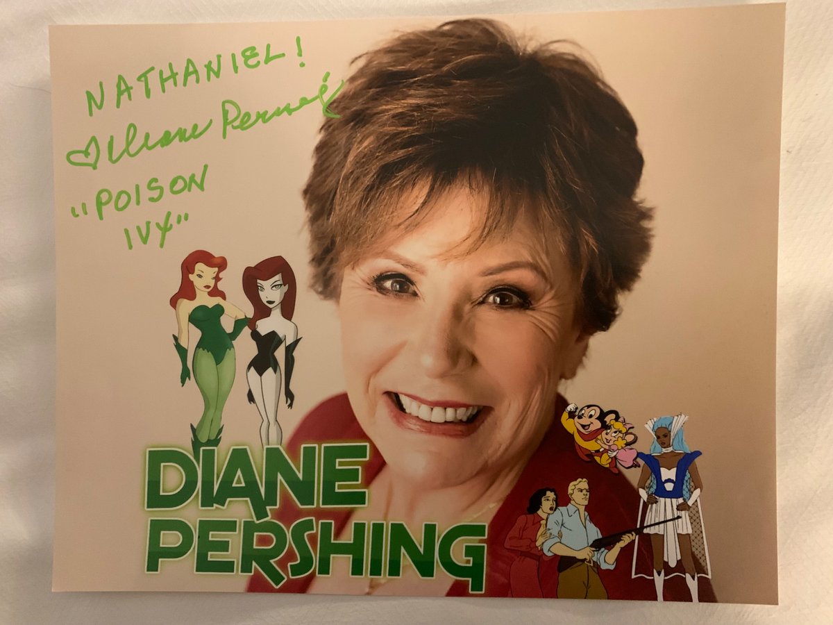 Galaxycon Columbus 2025 Day 1 Haul : 
A voice collage 8x10 Photo from signed by Diane Pershing The Voice of Poison Ivy at GalaxyCon Columbus 
<a href="/JalynSanderson/">Jalyn Sanderson</a> <a href="/DisTrackers/">DisTrackers</a>  <a href="/yahiko_mk2/">yahiko.MARKⅡ</a> <a href="/Doogs97x/">Doogs 𒉭</a>