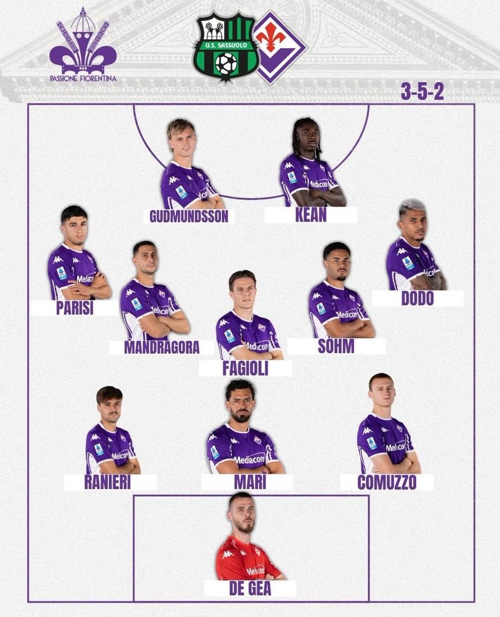 🇮🇹 | ساسولو x فيورنتينا
🏆 | الجـولة 14
⏰ | 5:00 م
🏟️ | مابي ستاديوم
📺 | <a href="/Shasha_Sports/">شاشا سبورت</a>

— تشكيلة الفريقين الرسمية: