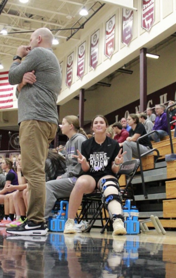 hartley_hurt's tweet image. 2 Days Post OP had to go support @NoFoWBB and cheer them on to victory! 🏀💜 #PurpleReign  

Gonna miss getting to do camp tomorrow @HailStateSB and working with  @Coach_Ricketts  and staff. I can wait to see you next year. 🥎