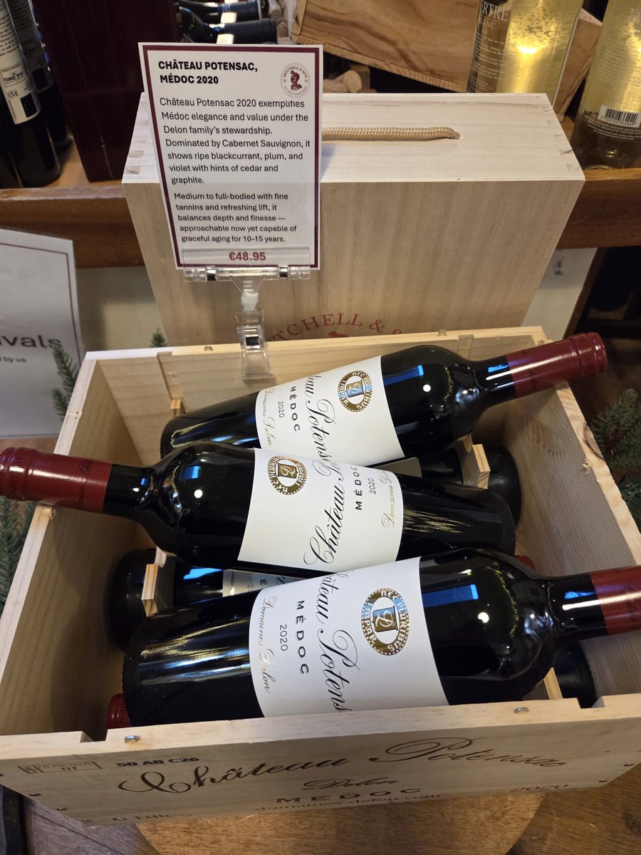 Definitely One for the Christmas Dinner !! Chateau Potensac 2020 Médoc - Bordeaux. Price €48.95 Available in Store &amp; Online at mitchellandson.com 👌🍷🎄
#FineWine