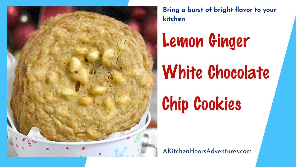 AKitchenHoor's tweet photo. Lemon Ginger White Chocolate Chip Cookies combine tart lemon and warm ginger with creamy white chocolate for an irresistible flavor trio. Perfect for cookie swaps! #ChristmasCookies #LemonCookies #GingerWhiteChocolate #BakeWithLove #TastyTreats
➡️ https://t.co/evB1b8DVs0 https://t.co/3Tbe2AMixW