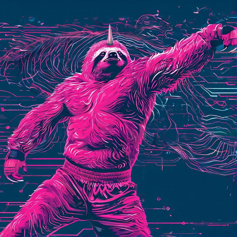 arti68's tweet photo. 🦥✨ The Slothi Prompt Challenge ✨🦥

A pink sloth with a horn on its forehead... unlike any you've ever seen.

 @Sogni_Protocol https://t.co/7Z4f40kESf