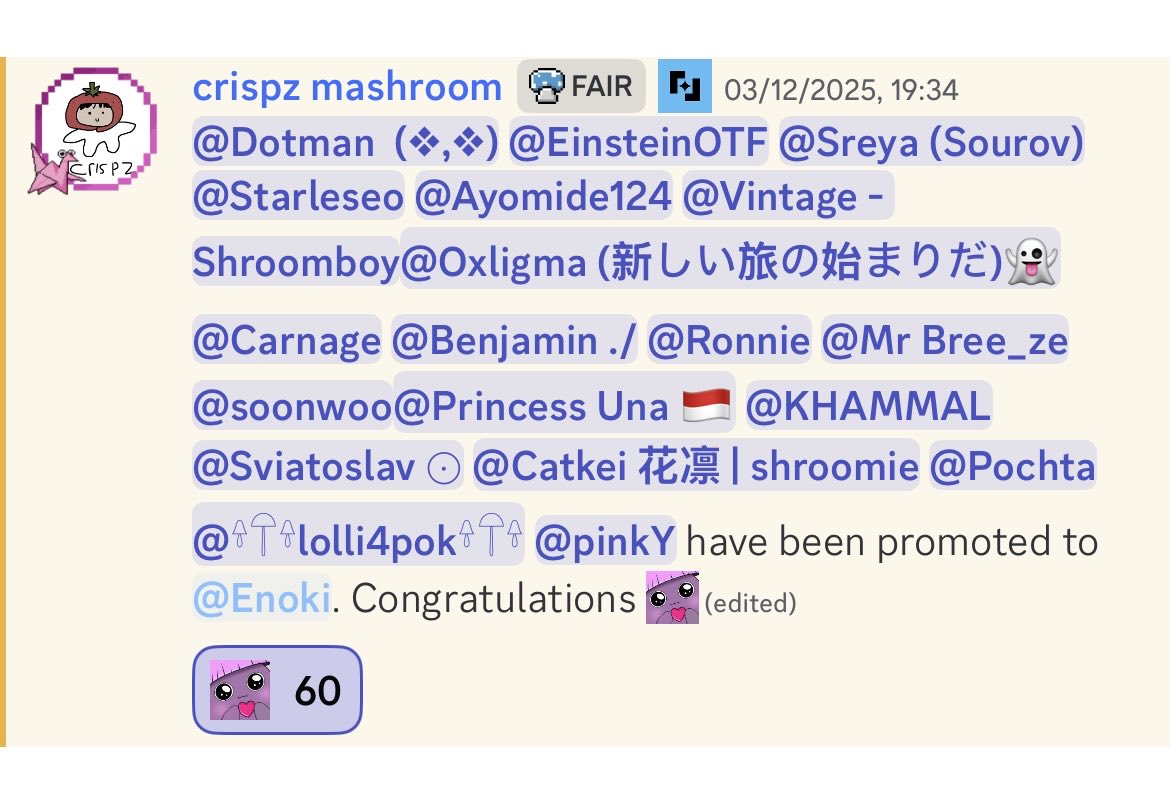 KHA_MMAL's tweet photo. Late gm y’all

Been off the tl for a while…sigh

Final year projects and all..

Just realized I got promoted to ENOKI on @0xfairblock 

Lfg!!!

gud tek I must say 😌

SHROOM WRITER next?

Let’s run it up!

gFairy 💙 https://t.co/ULv0TIlvED