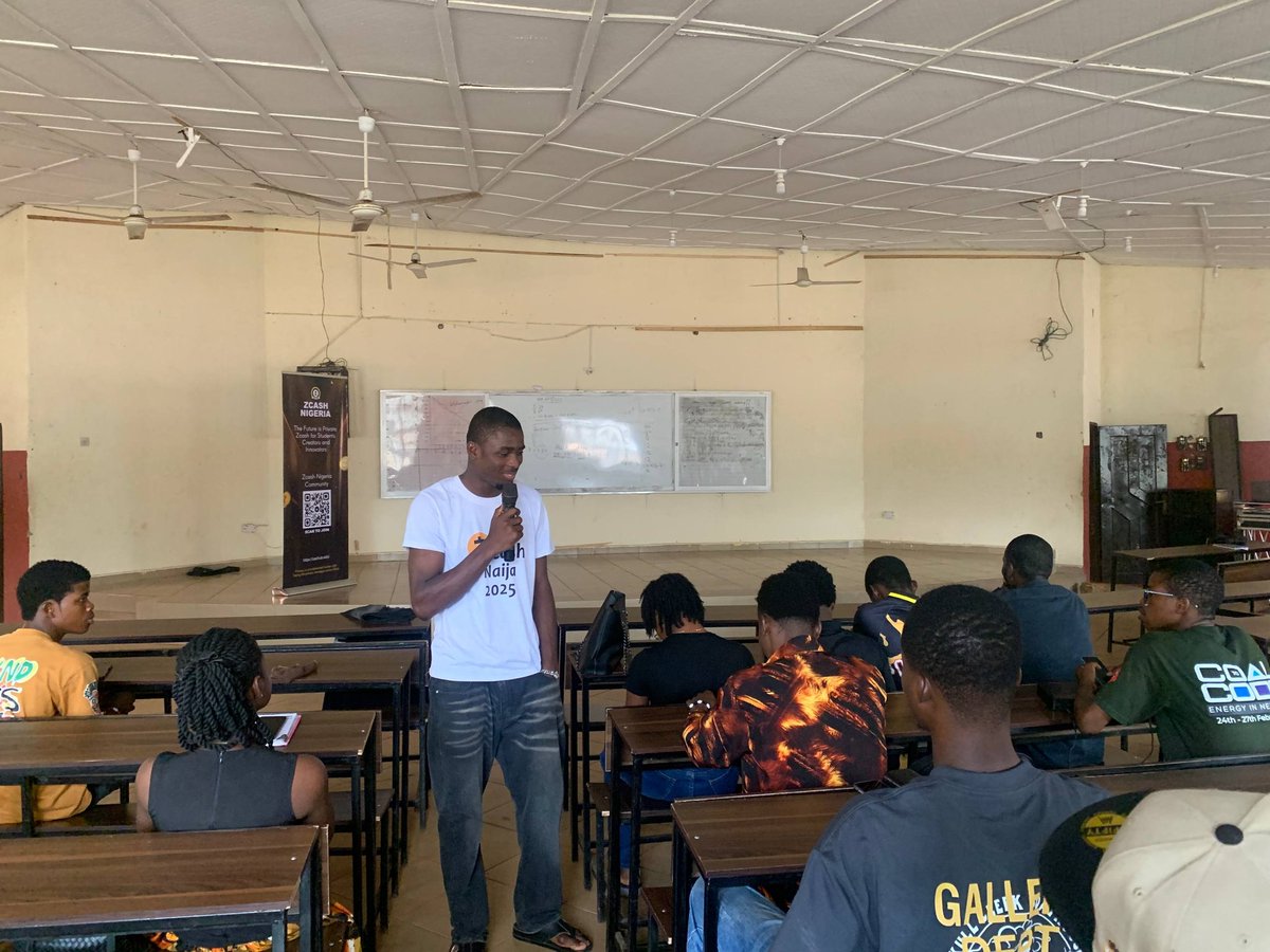 We’re live at the Zcash Meetup in ESUT

The event has just kicked off and the vibes are fresh. 

If you’re on campus, come through and join the conversation on privacy, crypto, and the future of digital money.