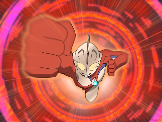 ウルトラマンコスモスが直接コロナモードに変身したらぐんぐんカットはこんな感じかな?というイメージです。
