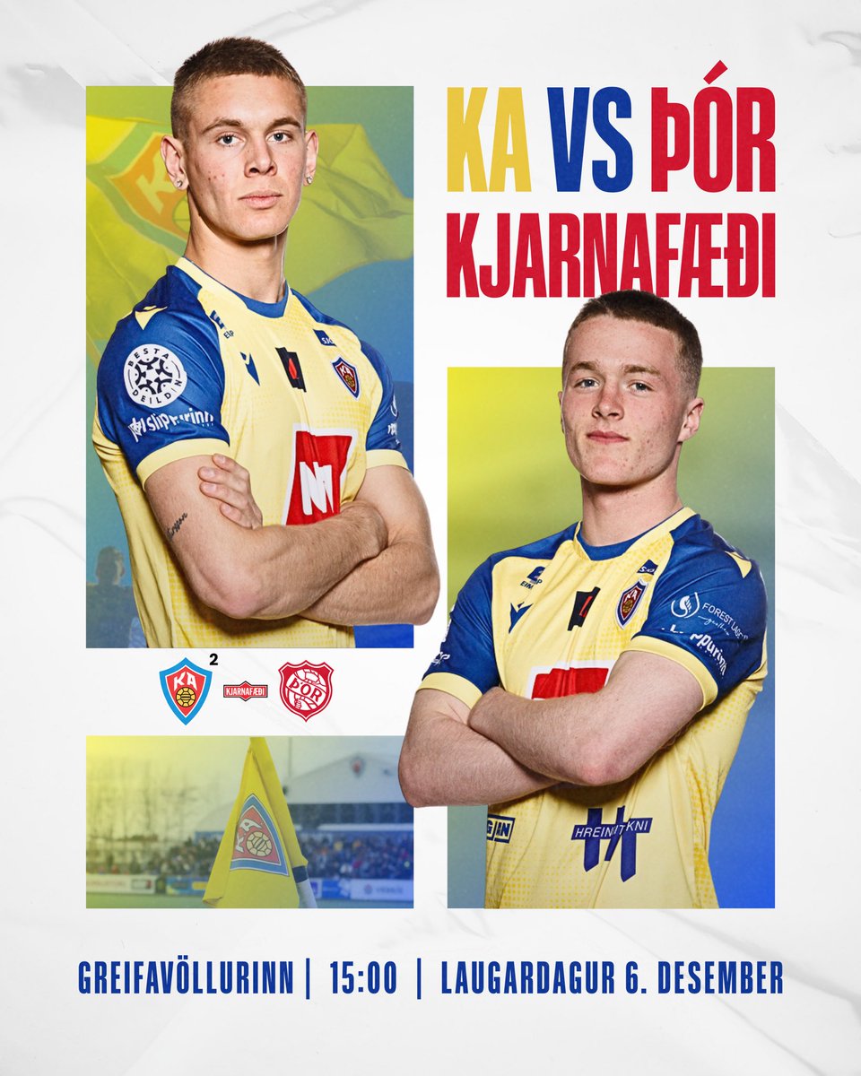 LEIKDAGUR! 💛💙 

Fyrsti leikur hjá KA2 í Kjarnafæðimótinu 15:00 í dag á Greifavellinum gegn Þór. Leikurinn verður í beinni á Spiideo rás KA 

play.spiideo.com/games/3e5ffd0b…