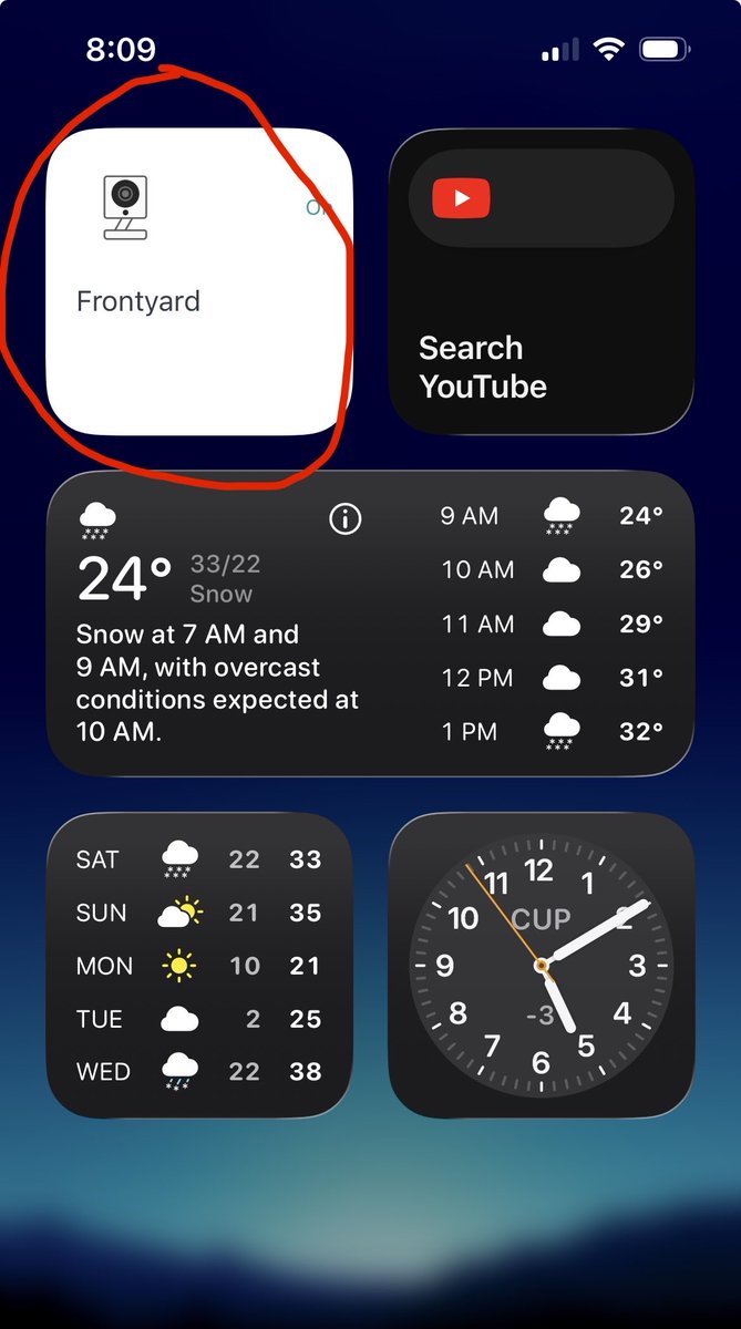 nhfree's tweet photo. @WyzeCam The iOS app supports dark mode, but the widgets stay white. Could you update them to follow system theme settings (black vs. white)? Right now they stand out against dark mode. 🙏 https://t.co/tIeVVluTqr