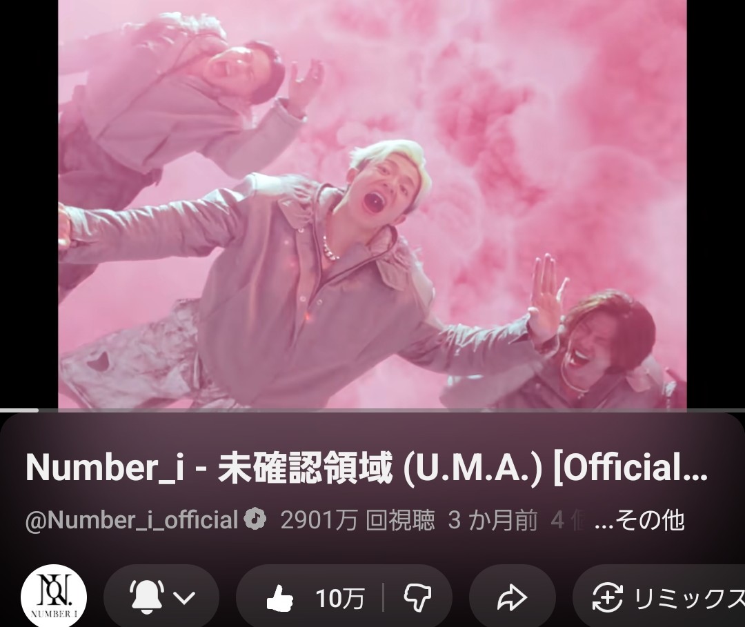 未確認領域2900万回再生突破！ Congratulations!!🎊 Number_iの未確認