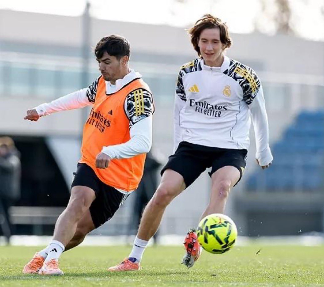 Rel madrid academy boy joan Martinez trained with the first team today
