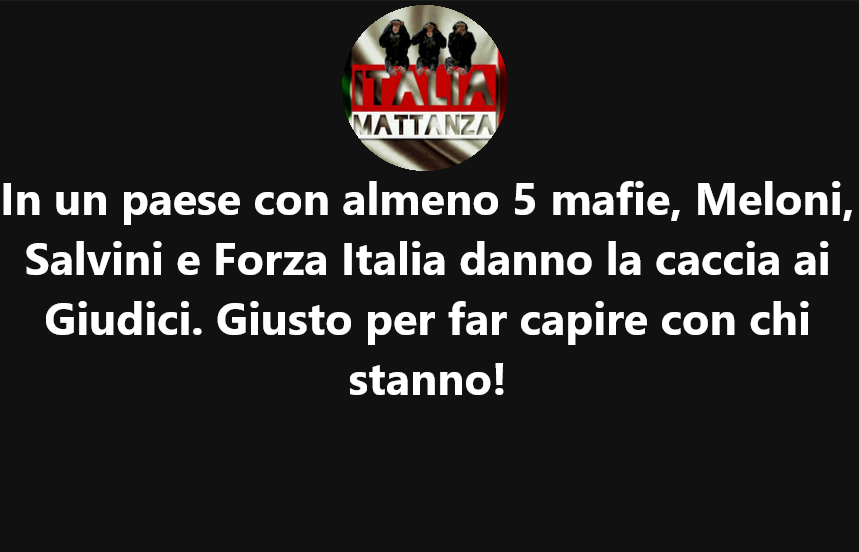IMattanza's tweet photo. Povera e Disgraziata Italia https://t.co/CnCMMlY4VN