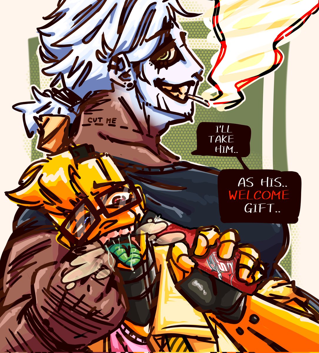 Omui_Poff's tweet photo. I had the silly idea of just turning his A4 paper white skin into alt makeup for him— https://t.co/cYgdttI7nj