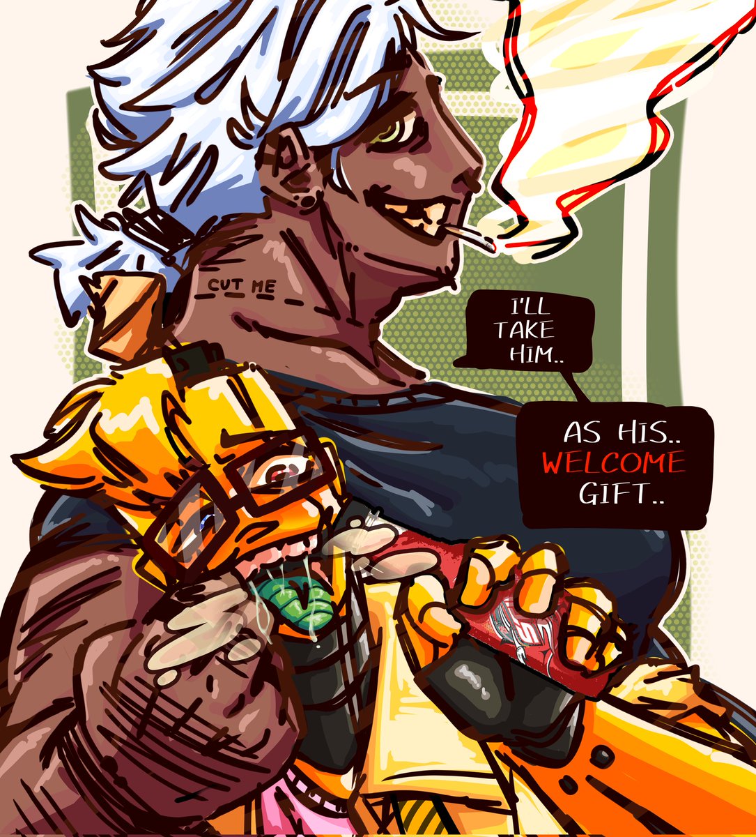 Omui_Poff's tweet photo. Hm. Alright, I fw with his new skin tone n' eye color— go my freaky avatar.

Yellow guy is my friend's OC— sorry for being dead. College has ate me way to well. 

#ocart #OC https://t.co/HIJClhFSge