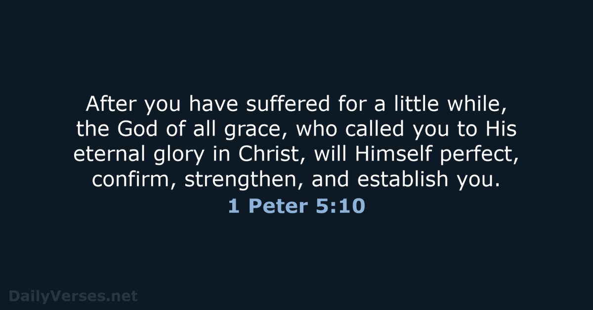 #WOD~1 Peter 5:10
What could possibly be good about disappointment? Turns out, quite a bit—an opportunity to become stronger, the possibility of something better, and, most important, the chance to grow closer to God. 
#TYFather 🙏🏼💪🏼🙏🏼

#Unshakeable #Life101_2025 ⏳ #Fix
