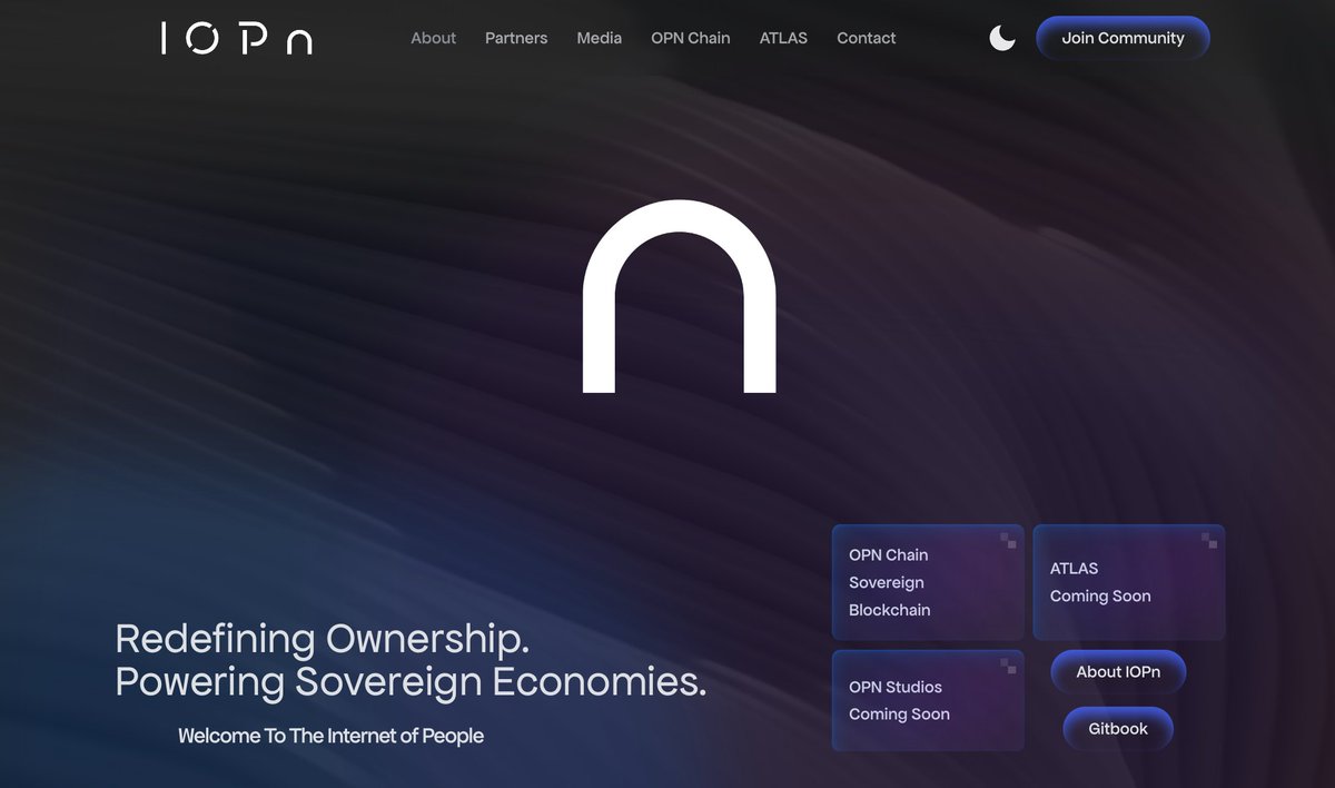Maybe You Don't Know What <a href="/IOPn_io/">IOPn</a> Is?

IOPn is a sovereign ready L1 built for the next era of AI, real-world tokenization, and decentralized infrastructure.

Powered by the OPN Chain, IOPn focuses on:

- Sovereign AI with NVIDIA backed data centers

- High throughput Cosmos