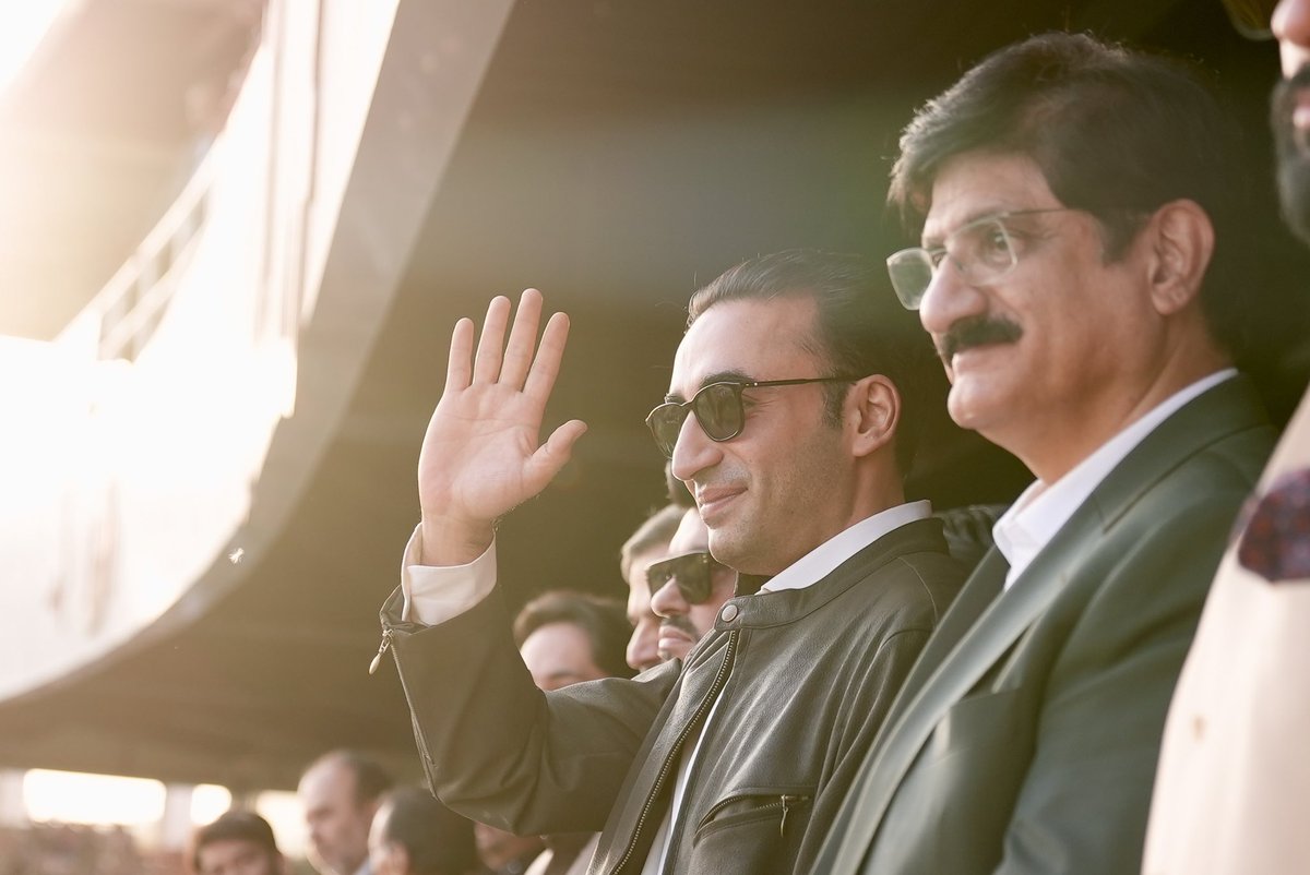 MediaCellPPP's tweet photo. چیئرمین پاکستان پیپلز پارٹی بلاول بھٹو زرداری کی نیشنل اسٹیڈیم کراچی میں نیشنل گیمز 2025 کی افتتاحی تقریب میں شرکت 
@BBhuttoZardari 
#NationalGames2025 https://t.co/0rjZaGlQcs