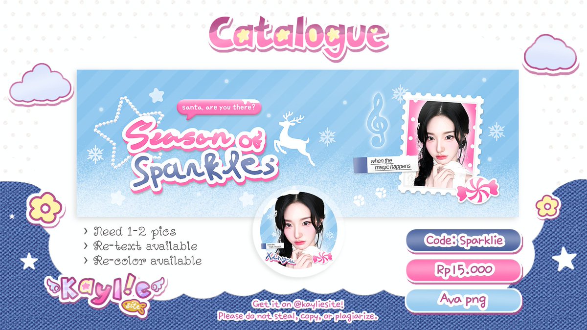 kayliesite's tweet image. Help RT pleek . . gracias!  𝄞

💬🩷 hemlOo guys, boleh bantu ospek kedua layout ini? Aku ada katalog baru spesial Christmas / winter season, satu lagi katalog doodle imup! Ketuk DM-ku kalau belum aman ꒰ᐢ. .ᐢ꒱₊˚ ❄️

 #zonauang