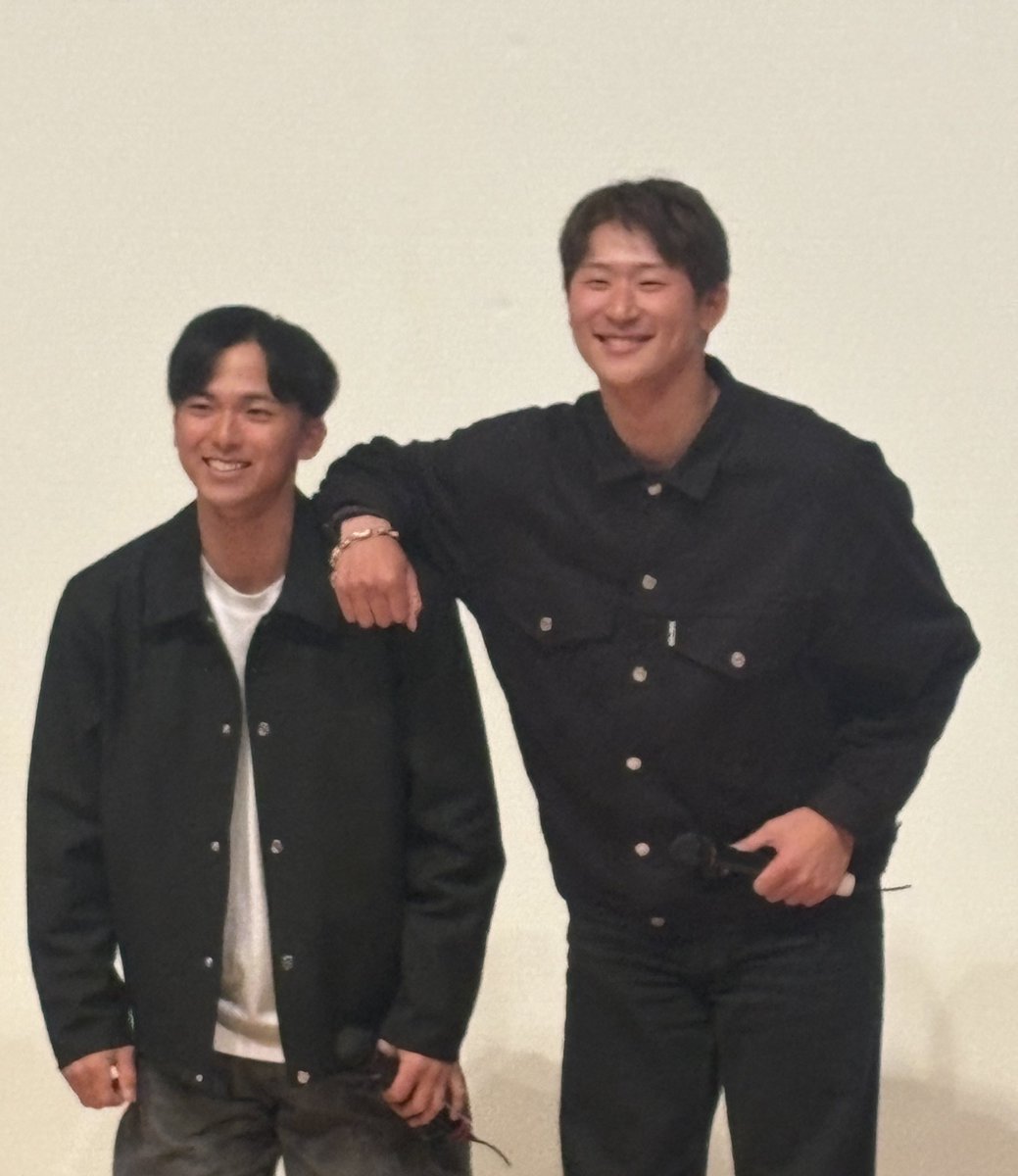 torass143's tweet photo. 内選手と宗山選手のトークショーめちゃくちゃ面白かったです！大阪から行った甲斐ありました。また来年もしてください！ https://t.co/fuTzx78swg