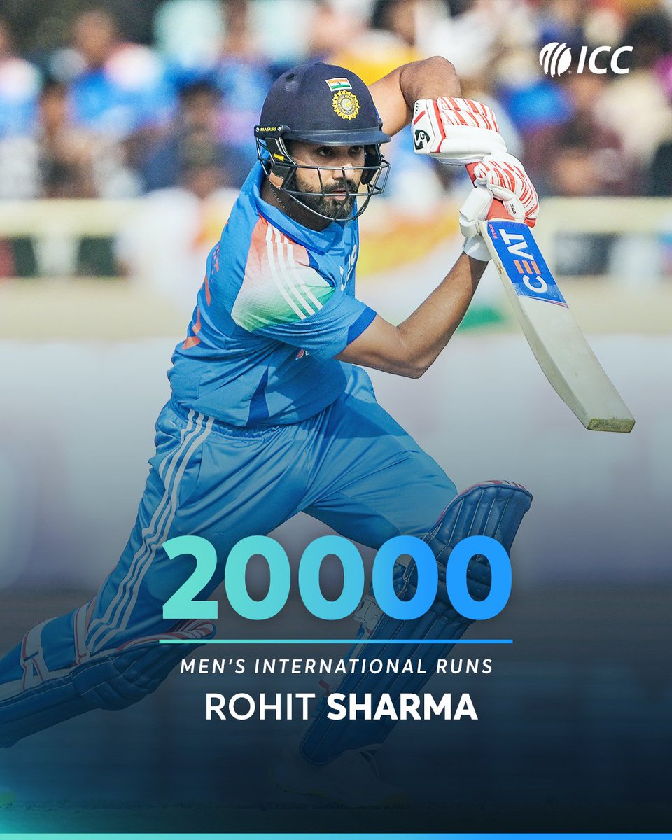 A major milestone unlocked by 𝐑𝐨𝐡𝐢𝐭 𝐒𝐡𝐚𝐫𝐦𝐚 🔓🤩

#INDvSA 📝: icc-cricket.com/matches/259045…