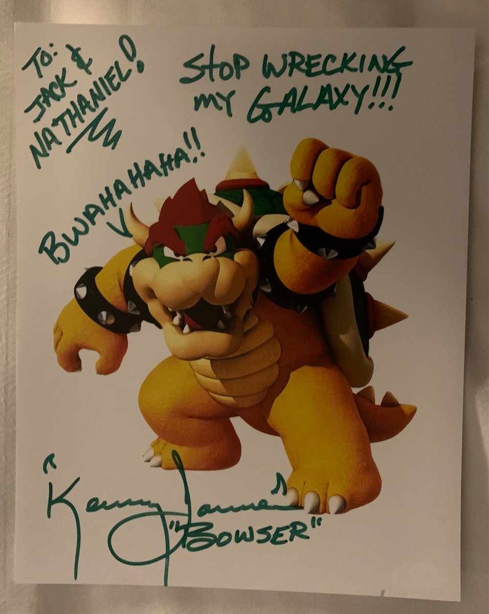 Galaxycon Columbus 2025 Day 1 Haul : 
A Bowser 8x10 Photo from Super Mario signed by Kenny James The Voice of Bowser at GalaxyCon Columbus 
<a href="/JalynSanderson/">Jalyn Sanderson</a> <a href="/DisTrackers/">DisTrackers</a>  <a href="/yahiko_mk2/">yahiko.MARKⅡ</a> <a href="/Doogs97x/">Doogs 𒉭</a>