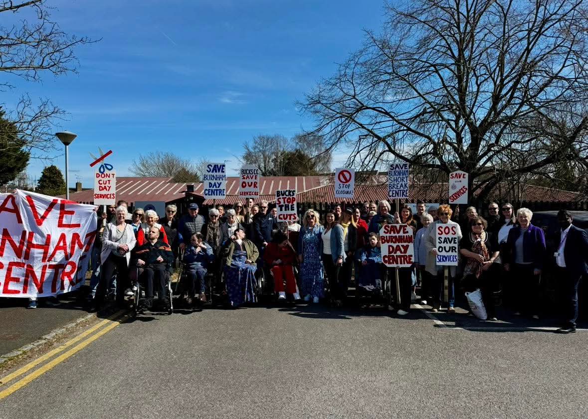 HazelHoweUK's tweet photo. @BucksCouncil have made the wrong decision to close our loved ones in-house day centre! Protect the most vulnerable people in our communities! Stop the cuts to vital services! Protect disabled people..@DanielHewittITV @piersmorgan @mencap_charity https://t.co/lDSQv2O4zM