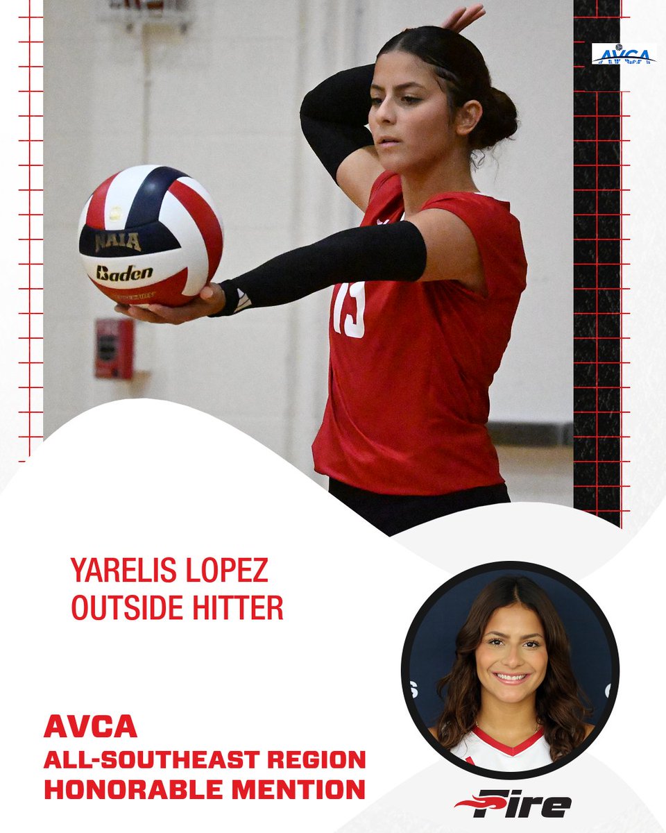 SEUFireVBall's tweet photo. Congratulations to Yarelis Lopez for being named an @AVCAVolleyball All-Southeast Region Honorable Mention!

#FuelTheFire🔥 #TheRightWaytoPlay #TheSunStandard @SunConference https://t.co/7kLwkKzndw