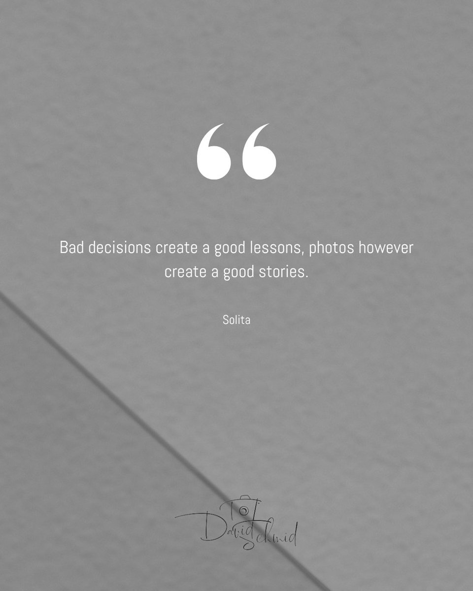 dschmidphoto's tweet image. Photography reminds us that even imperfect moments can be beautiful. Every story is better when you have a visual for the mistake you made. 🙌

#photographyquotes #capturethemoment #lenswisdom