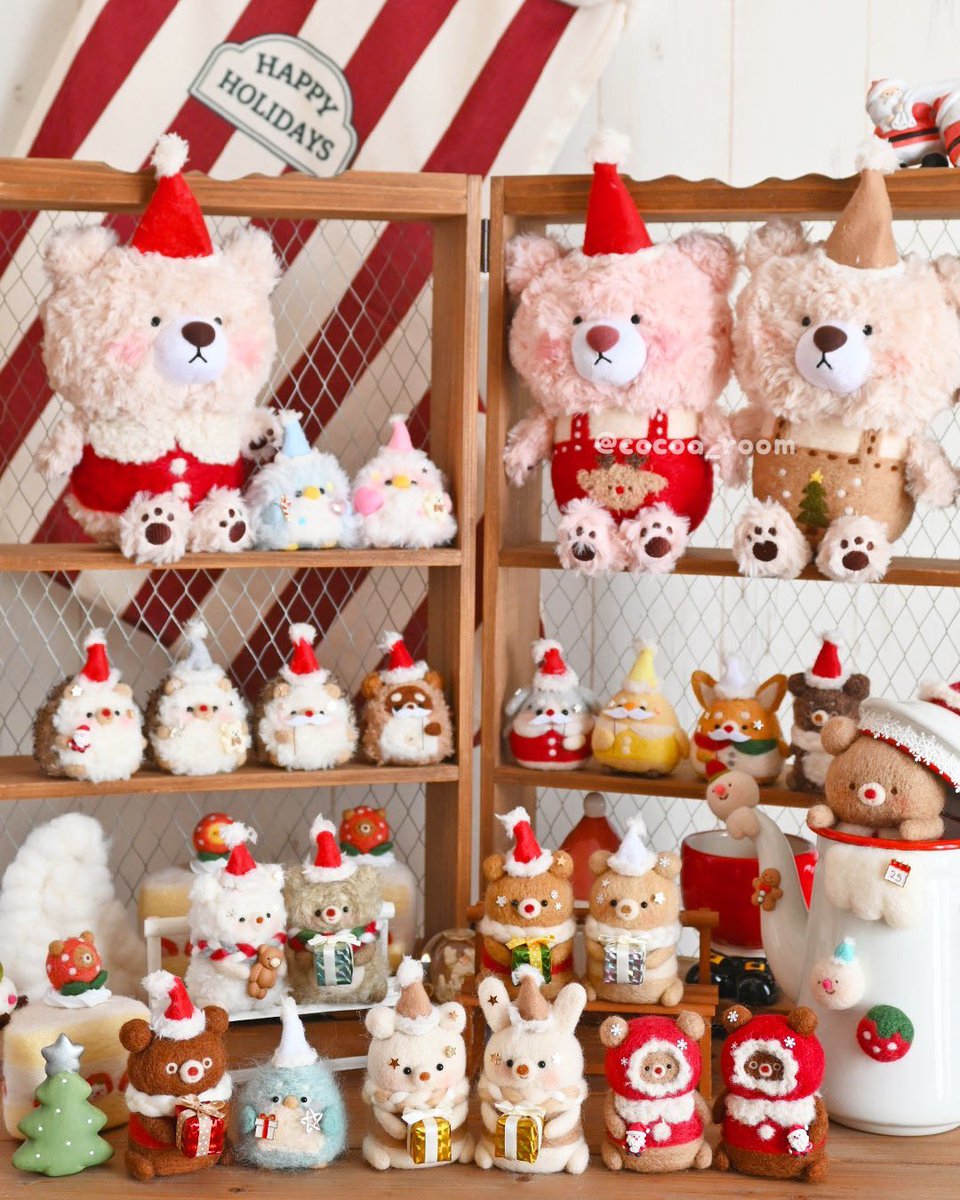 cocoa room 羊毛フェルト くま食パン 2個セット つぶらな瞳の「くま